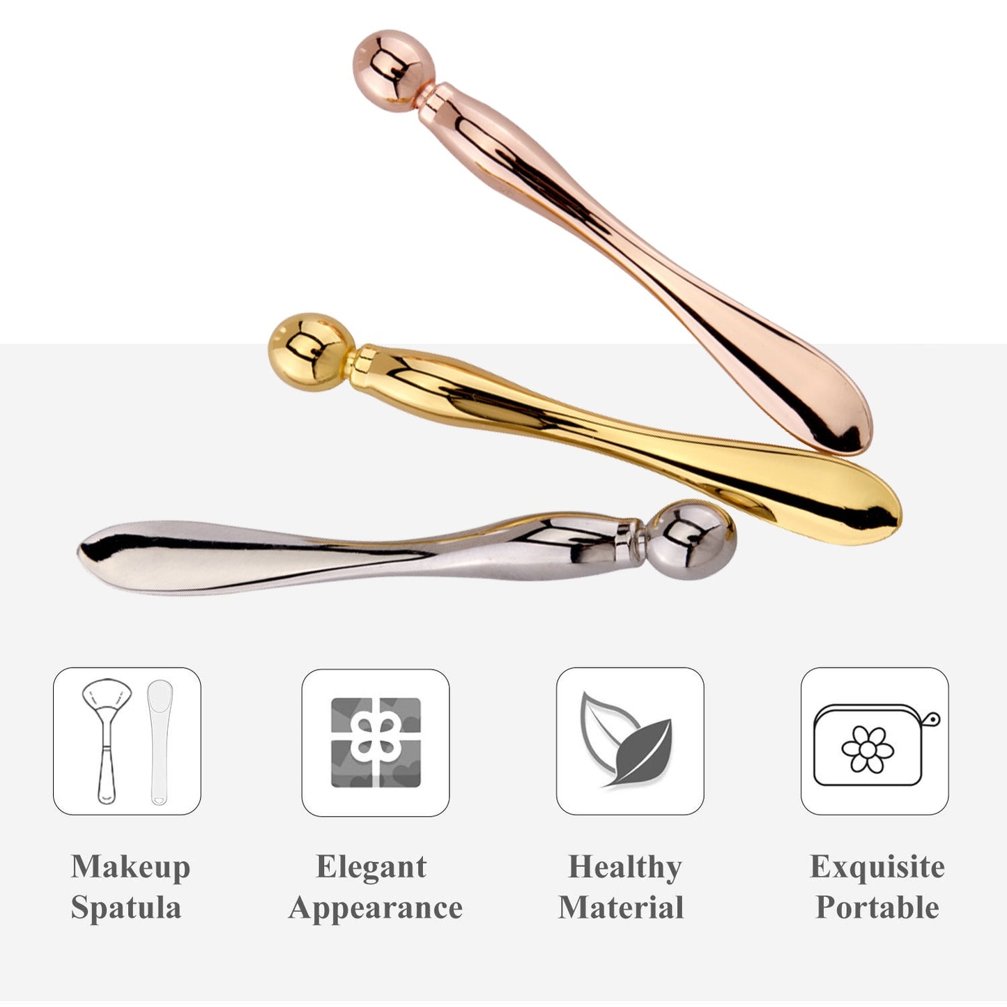 Velvière Eye Cream Stick Roller with Metal Spatula Applicator