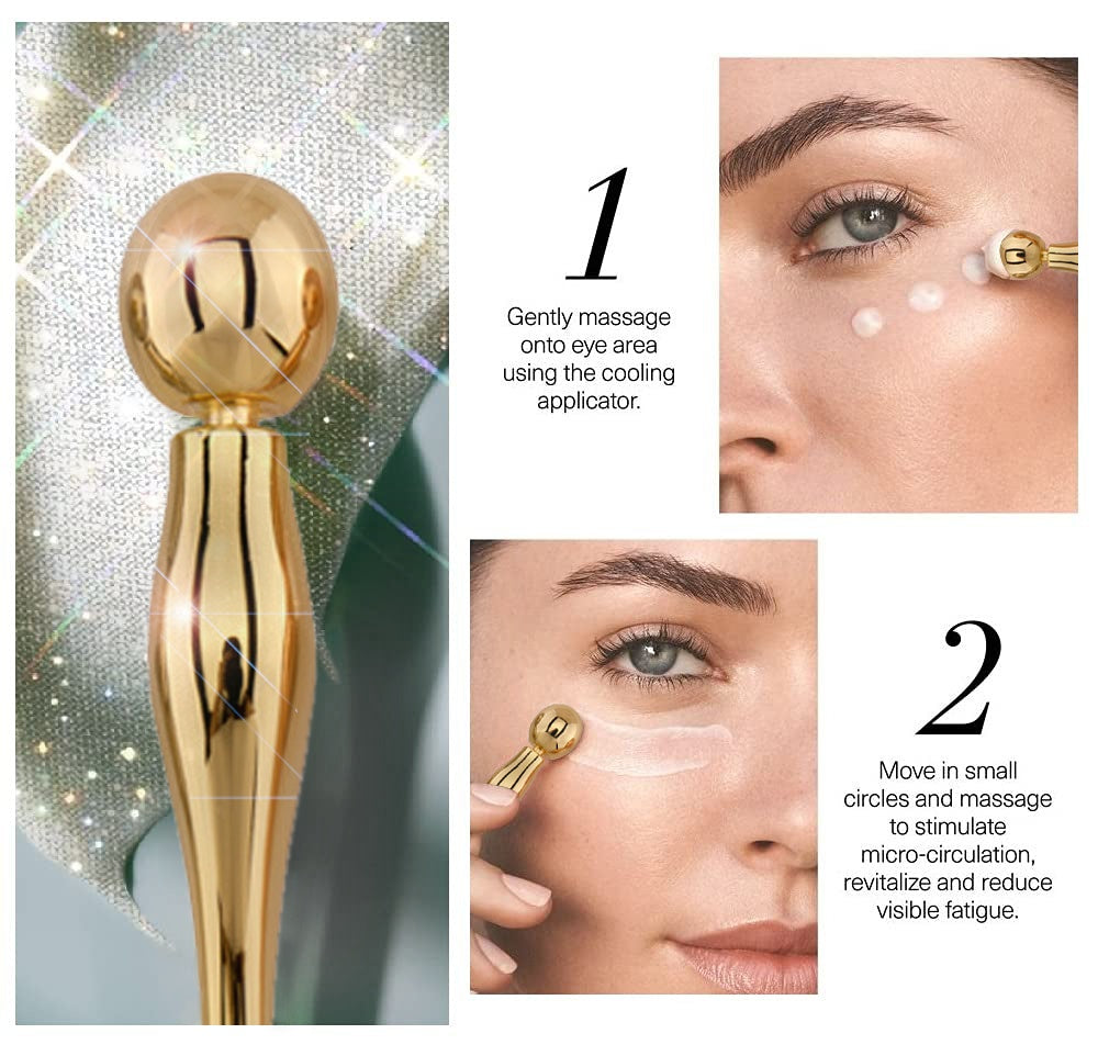 Velvière Eye Cream Stick Roller with Metal Spatula Applicator