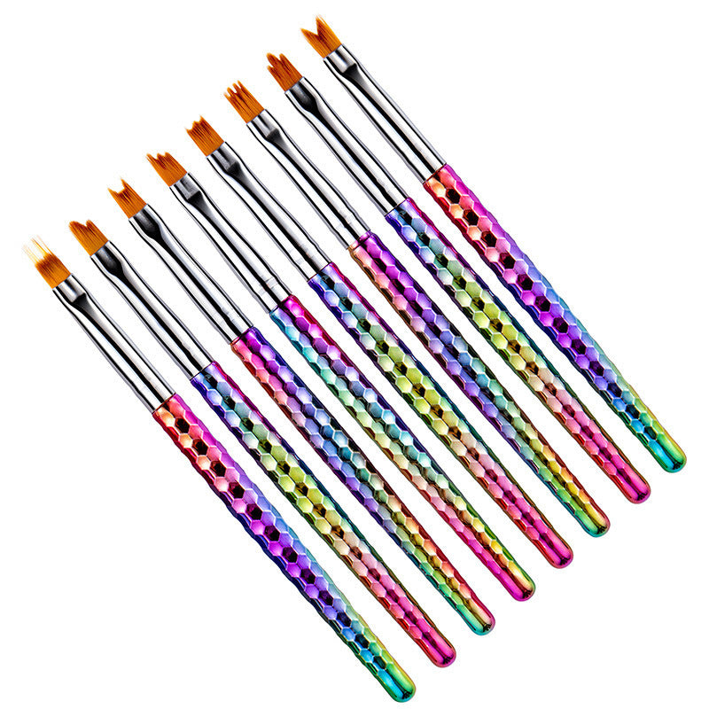 Velvière 8-Piece Painted Nail Art Flower Brush Set