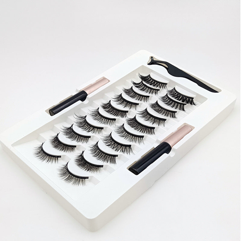 Velvière 10 Pairs Magnetic False Eyelashes Set