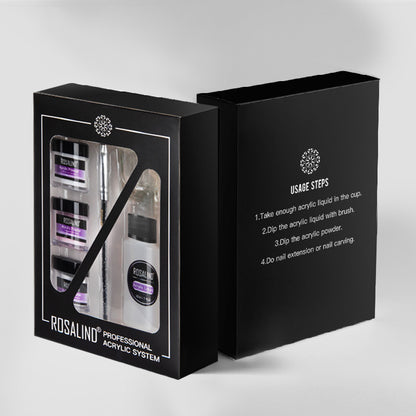 Velvière Acrylic Nail Powder System Kit with Glass Cup & Tools