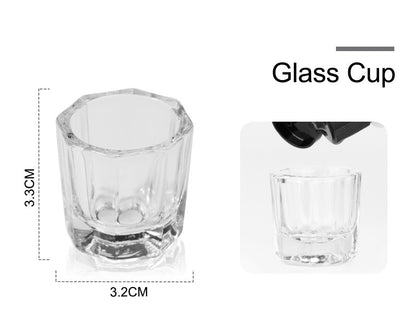 Velvière Acrylic Nail Powder System Kit with Glass Cup & Tools