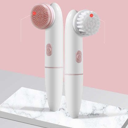 Velvière Electric Silicone Facial Cleansing Brush & Pore Cleaner