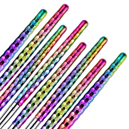 Velvière 8-Piece Painted Nail Art Flower Brush Set