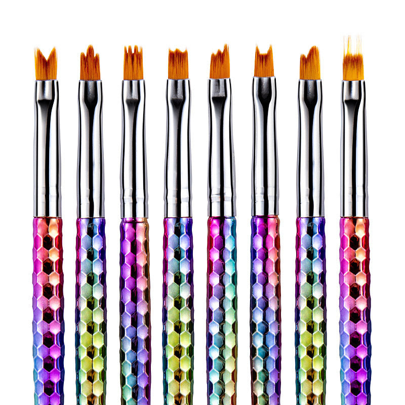 Velvière 8-Piece Painted Nail Art Flower Brush Set