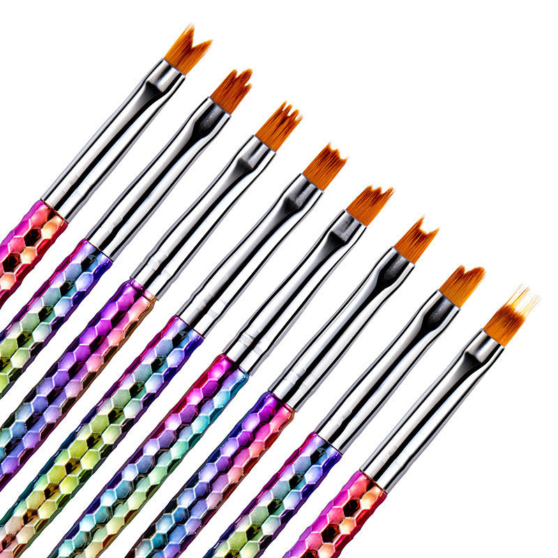 Velvière 8-Piece Painted Nail Art Flower Brush Set