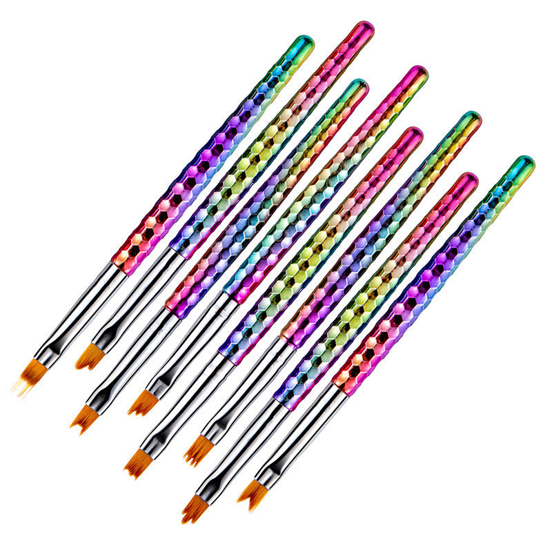 Velvière 8-Piece Painted Nail Art Flower Brush Set