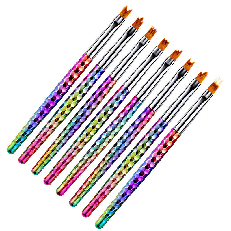 Velvière 8-Piece Painted Nail Art Flower Brush Set