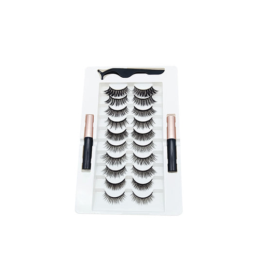 Velvière 10 Pairs Magnetic False Eyelashes Set